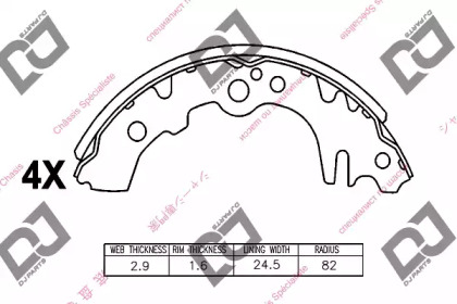 Комлект тормозных накладок DJ PARTS BS1088